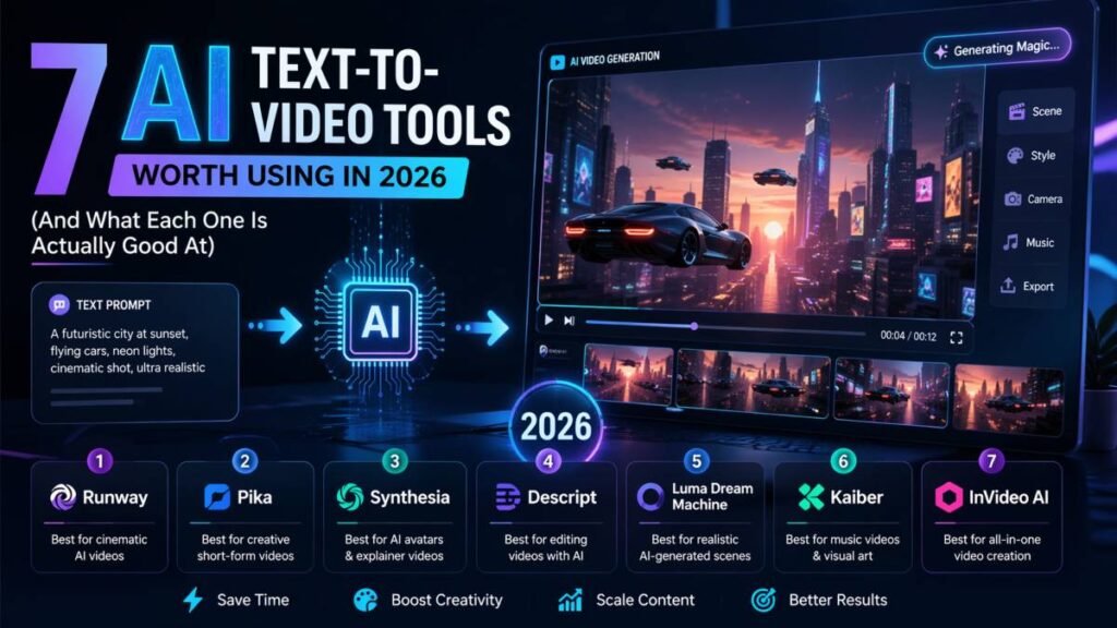 7 AI Text-to-Video Tools Worth Using in 2026